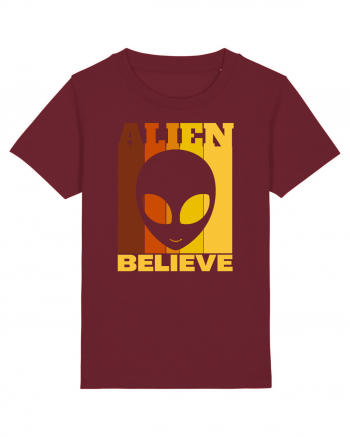 Retro Vintage Alien Burgundy