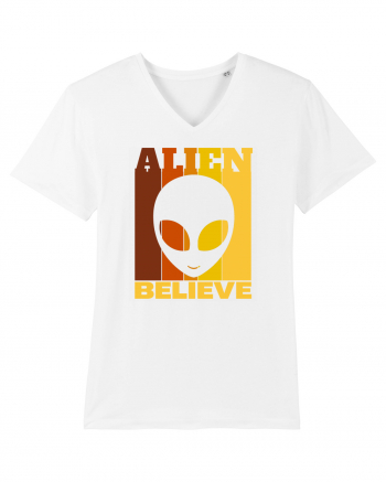 Retro Vintage Alien White