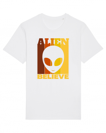 Retro Vintage Alien White