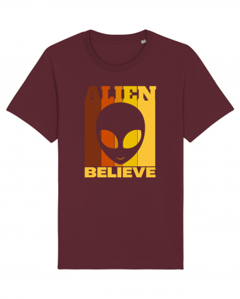 Retro Vintage Alien Burgundy