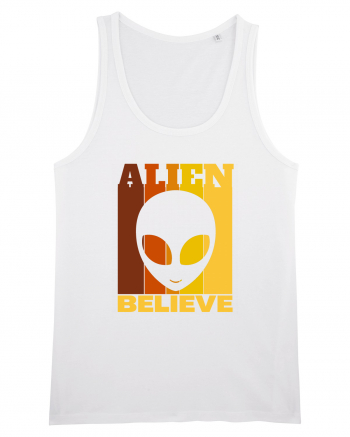 Retro Vintage Alien White