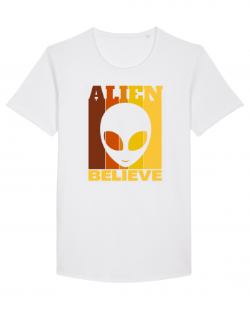 Retro Vintage Alien White