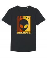 Retro Vintage Alien Tricou mânecă scurtă guler larg Bărbat Skater