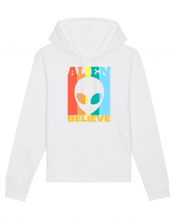 Retro Vintage Alien White