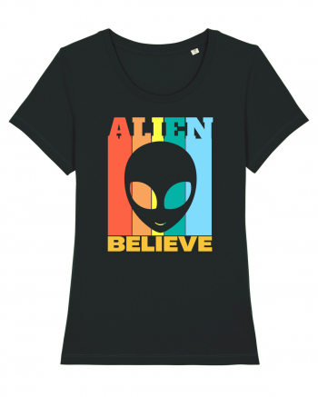 Retro Vintage Alien Black