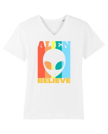 Retro Vintage Alien White