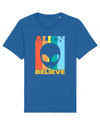 Retro Vintage Alien Royal Blue