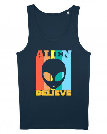 Retro Vintage Alien Navy