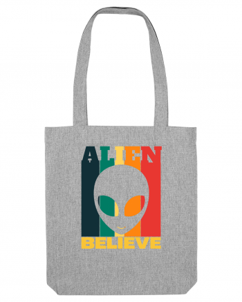 Retro Vintage Alien Heather Grey