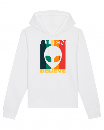 Retro Vintage Alien White