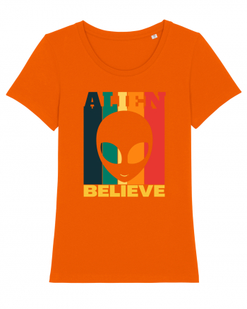 Retro Vintage Alien Bright Orange