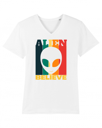 Retro Vintage Alien White