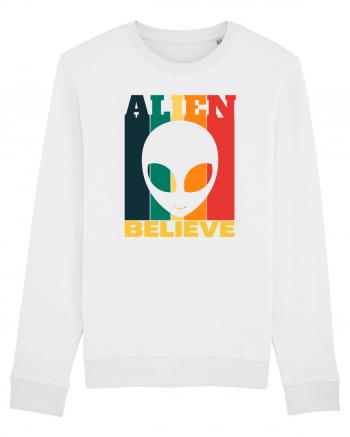 Retro Vintage Alien White