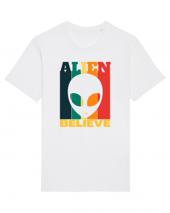 Retro Vintage Alien White