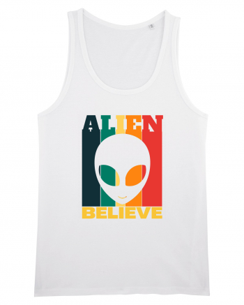 Retro Vintage Alien White