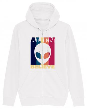 Retro Vintage Alien White