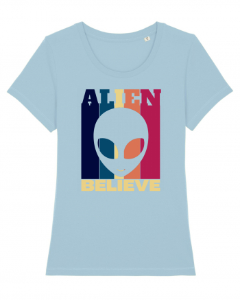 Retro Vintage Alien Sky Blue