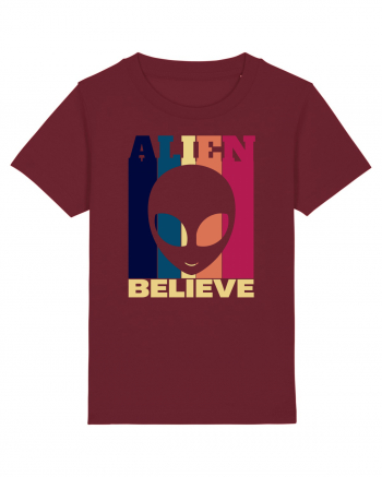 Retro Vintage Alien Burgundy