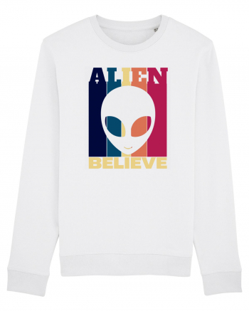 Retro Vintage Alien White