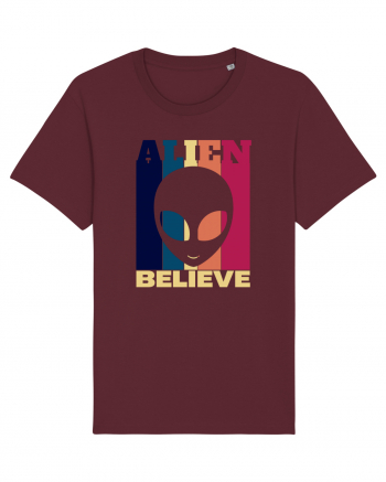 Retro Vintage Alien Burgundy