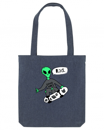 Alien Skateboarder Midnight Blue