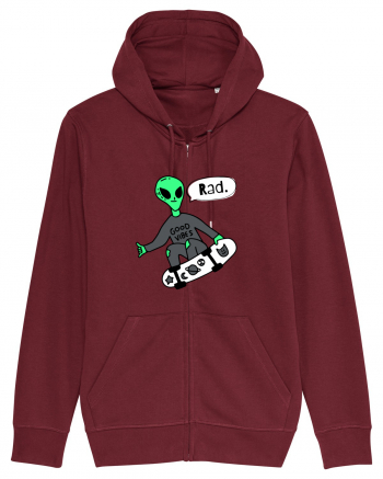 Alien Skateboarder Burgundy