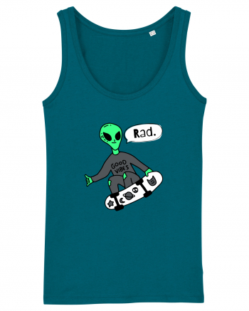 Alien Skateboarder Ocean Depth