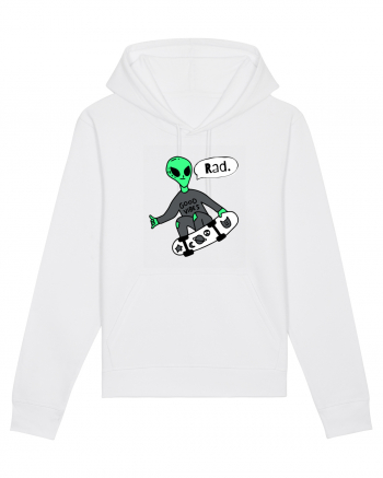 Alien Skateboarder White