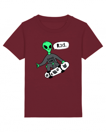 Alien Skateboarder Burgundy