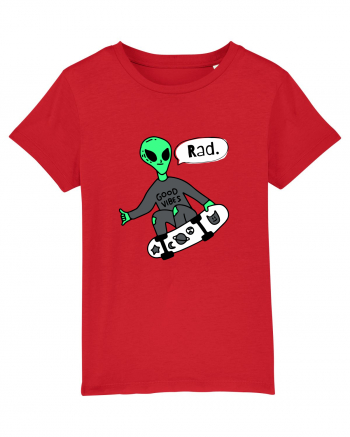 Alien Skateboarder Red