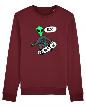 Alien Skateboarder Burgundy