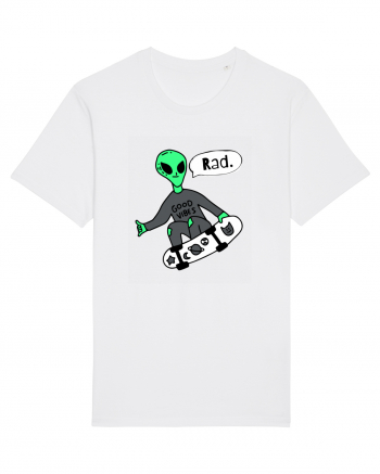 Alien Skateboarder White