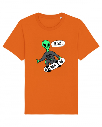 Alien Skateboarder Bright Orange