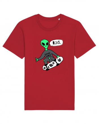 Alien Skateboarder Red