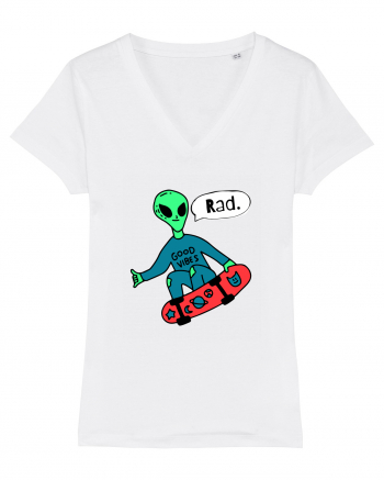 Alien Skateboarder White