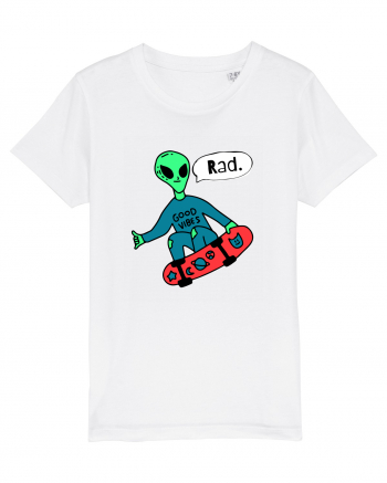 Alien Skateboarder White