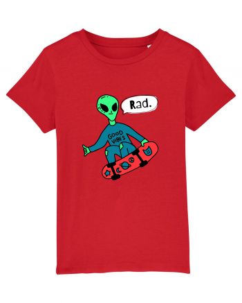 Alien Skateboarder Red