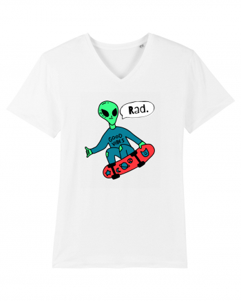 Alien Skateboarder White