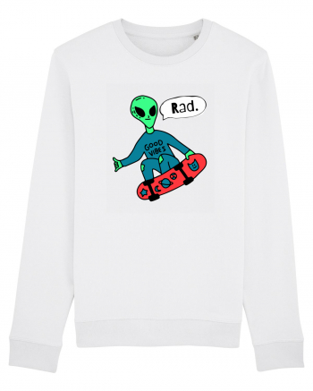 Alien Skateboarder White