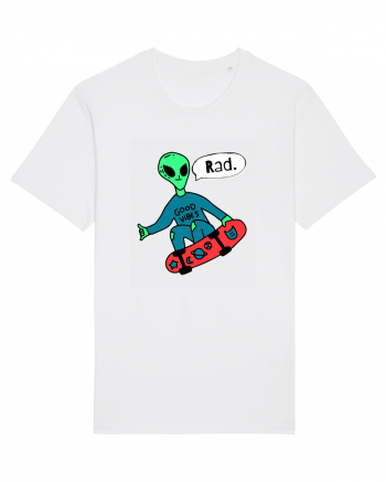 Alien Skateboarder White