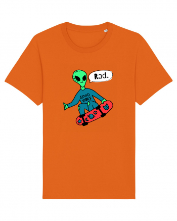 Alien Skateboarder Bright Orange