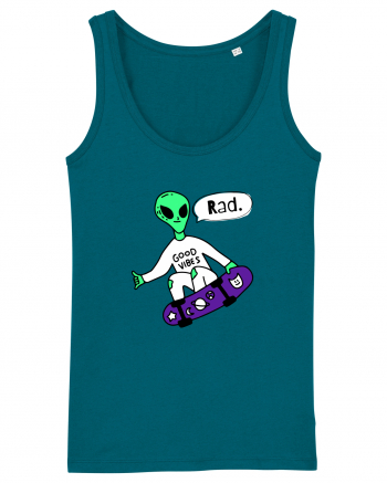 Alien Skateboarder Ocean Depth