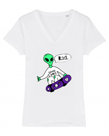 Alien Skateboarder White