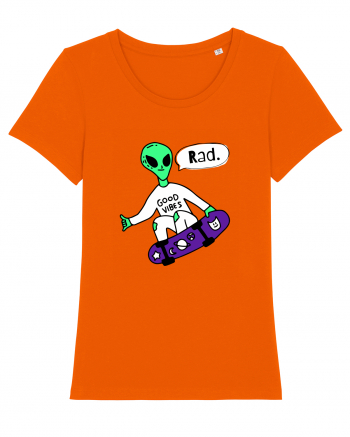 Alien Skateboarder Bright Orange