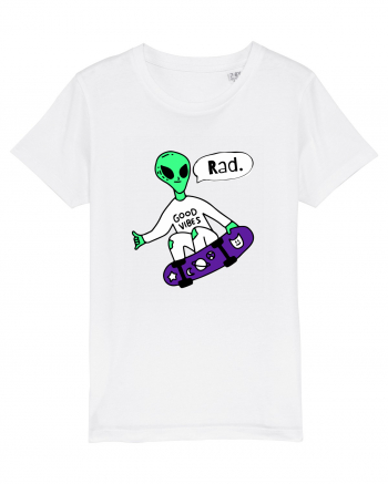 Alien Skateboarder White