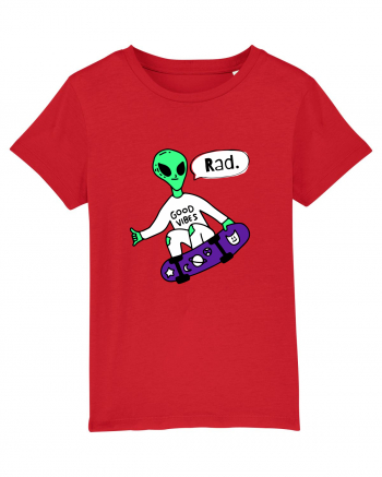 Alien Skateboarder Red