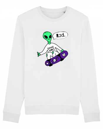 Alien Skateboarder White