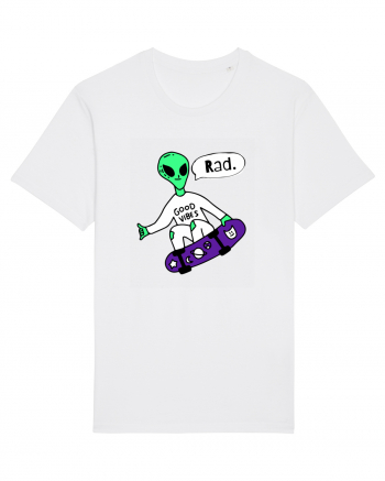 Alien Skateboarder White