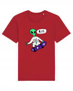 Alien Skateboarder Tricou mânecă scurtă Unisex Rocker