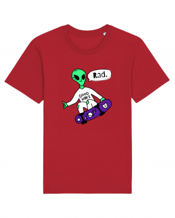 Alien Skateboarder Red